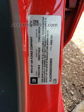 2013 Chevrolet Spark 1lt Красный vin: KL8CD6S90DC502620