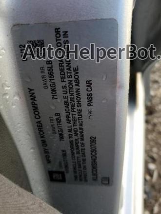 2013 Chevrolet Spark 1lt Silver vin: KL8CD6S94DC507092