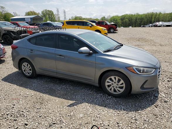 2018 Hyundai Elantra Se Gray vin: KMHD74LF0JU449866