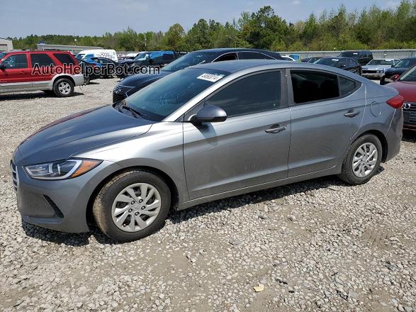 2018 Hyundai Elantra Se Gray vin: KMHD74LF0JU449866