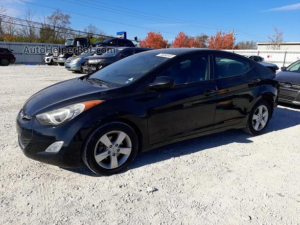2013 Hyundai Elantra Gls Black vin: KMHDH4AE2DU534963