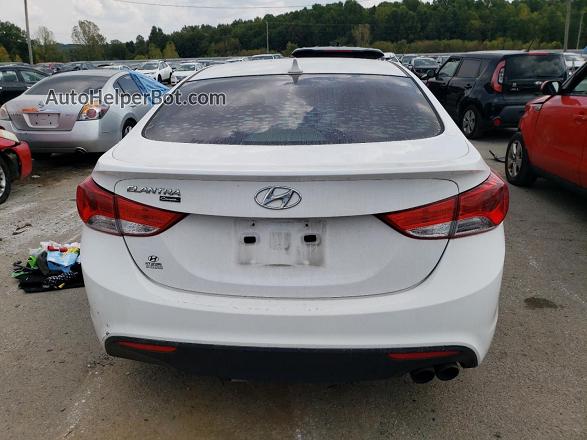 2013 Hyundai Elantra Coupe Gs White vin: KMHDH6AE1DU005015