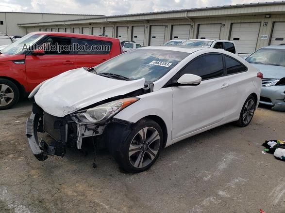 2013 Hyundai Elantra Coupe Gs White vin: KMHDH6AE1DU005015