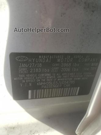 2018 Hyundai Elantra Gt  White vin: KMHH35LE5JU054785