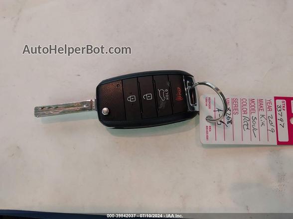 2019 Kia Soul   Red vin: KNDJN2A24K7658268