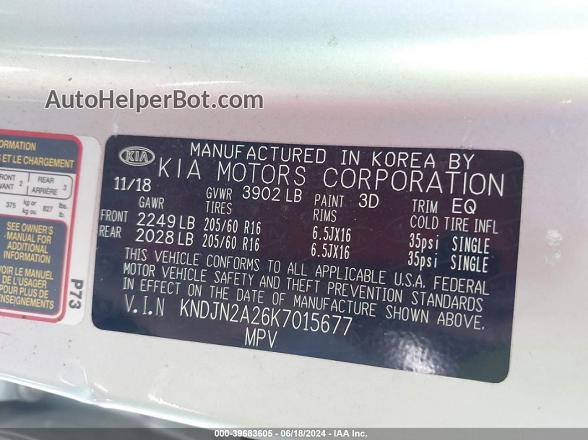 2019 Kia Soul   Silver vin: KNDJN2A26K7015677