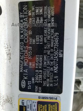2012 Kia Soul  White vin: KNDJT2A56C7394679