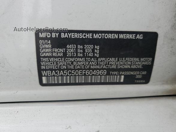 2014 Bmw 328 I White vin: WBA3A5C50EF604969