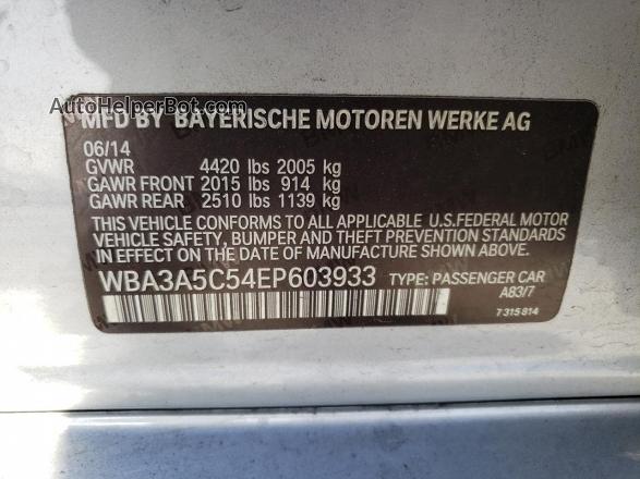2014 Bmw 328 I Silver vin: WBA3A5C54EP603933