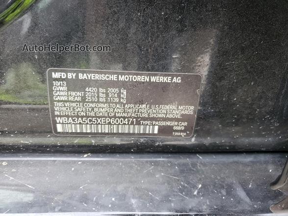 2014 Bmw 328 I Black vin: WBA3A5C5XEP600471
