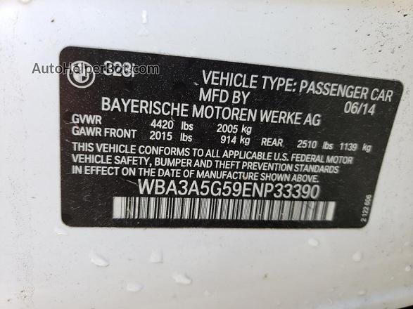 2014 Bmw 328 I White vin: WBA3A5G59ENP33390