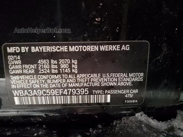 2014 Bmw 335 I Black vin: WBA3A9C59EF479395