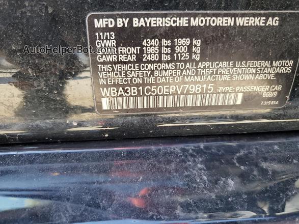 2014 Bmw 320 I Black vin: WBA3B1C50EPV79815