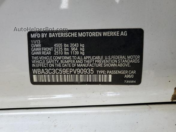 2014 Bmw 320 I Xdrive White vin: WBA3C3C59EPV90935