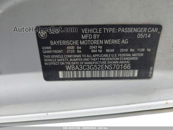 2014 Bmw 320i Xdrive White vin: WBA3C3G52ENS70166