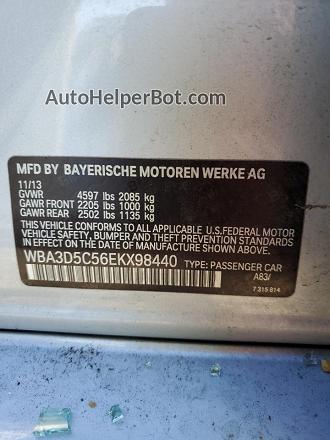 2014 Bmw 328 D Xdrive Silver vin: WBA3D5C56EKX98440