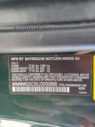 2018 Mini Cooper  Green vin: WMWWG5C50J3D00888
