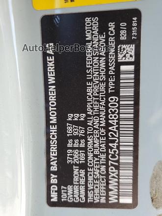2018 Mini Cooper S Turquoise vin: WMWXP7C54J2A48309