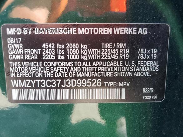 2018 Mini Cooper S Countryman Green vin: WMZYT3C37J3D99526